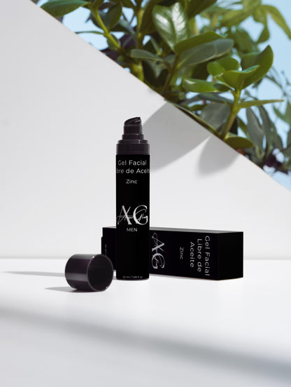 Gel Facial Libre de Aceite. Zinc. Para Hombres