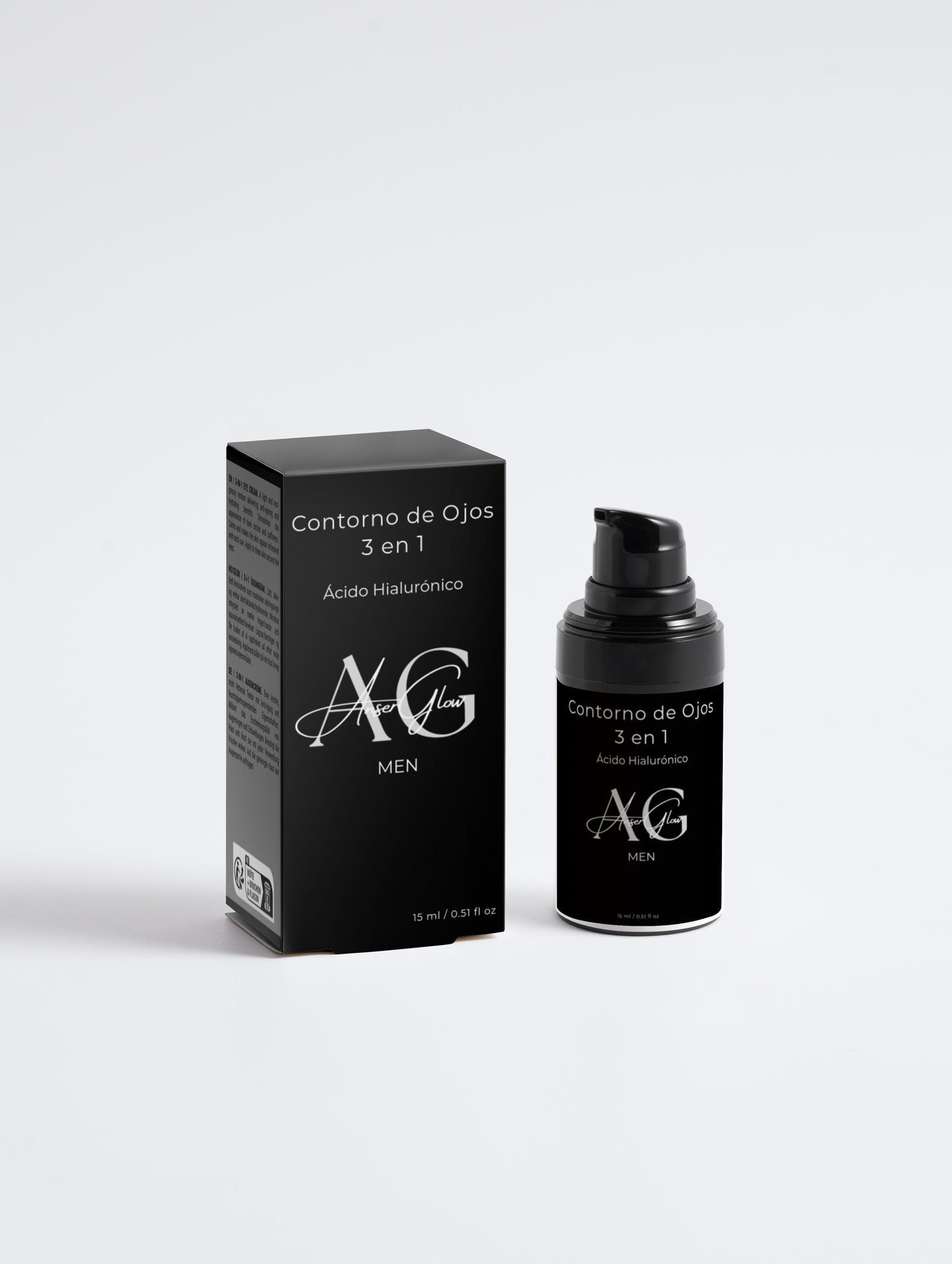 Contorno de Ojos 3 en 1. Ácido Hialurónico. Para Hombres