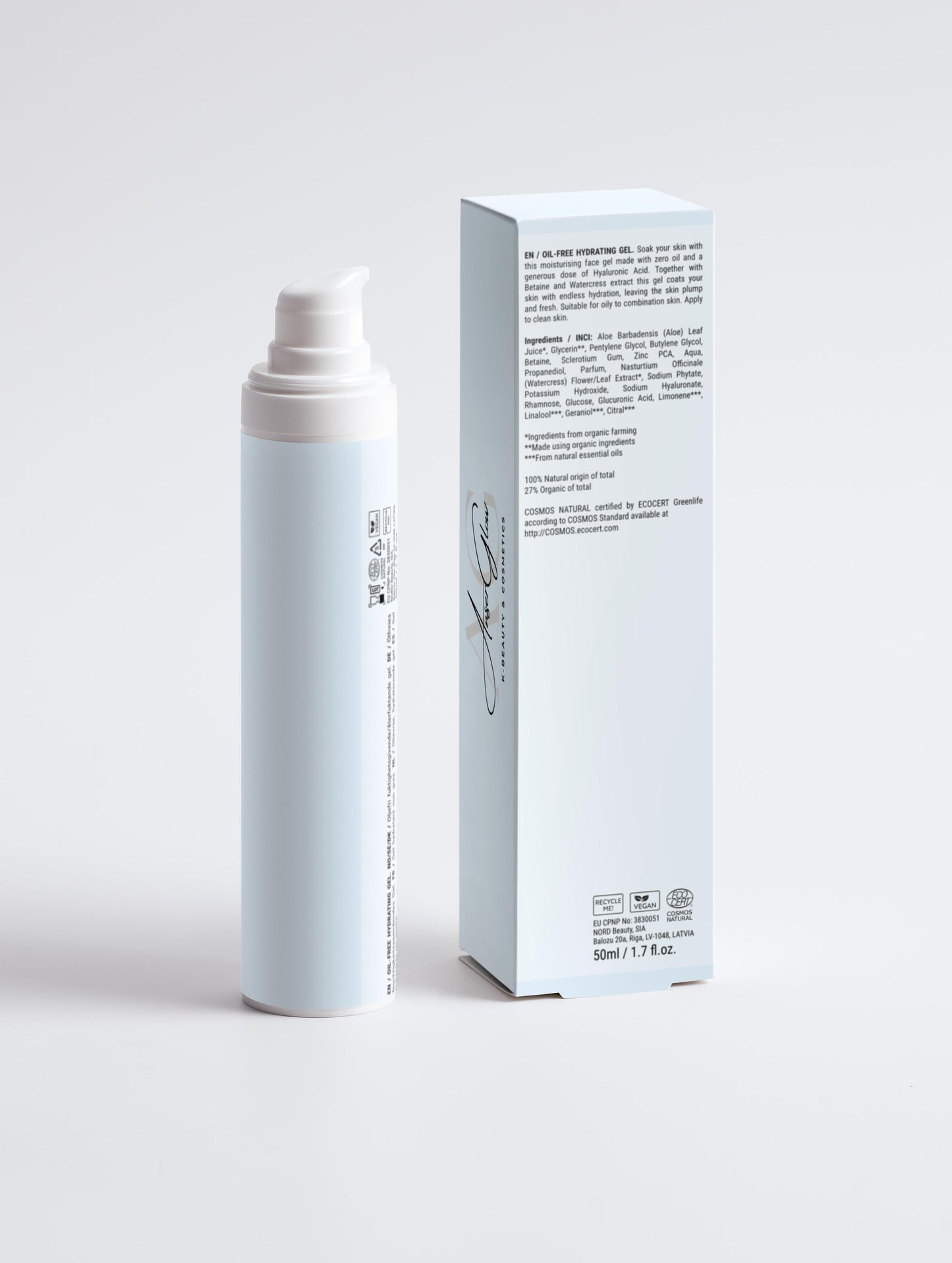 Gel Hidratante Sin Aceite. Ácido Hialurónico. Acné