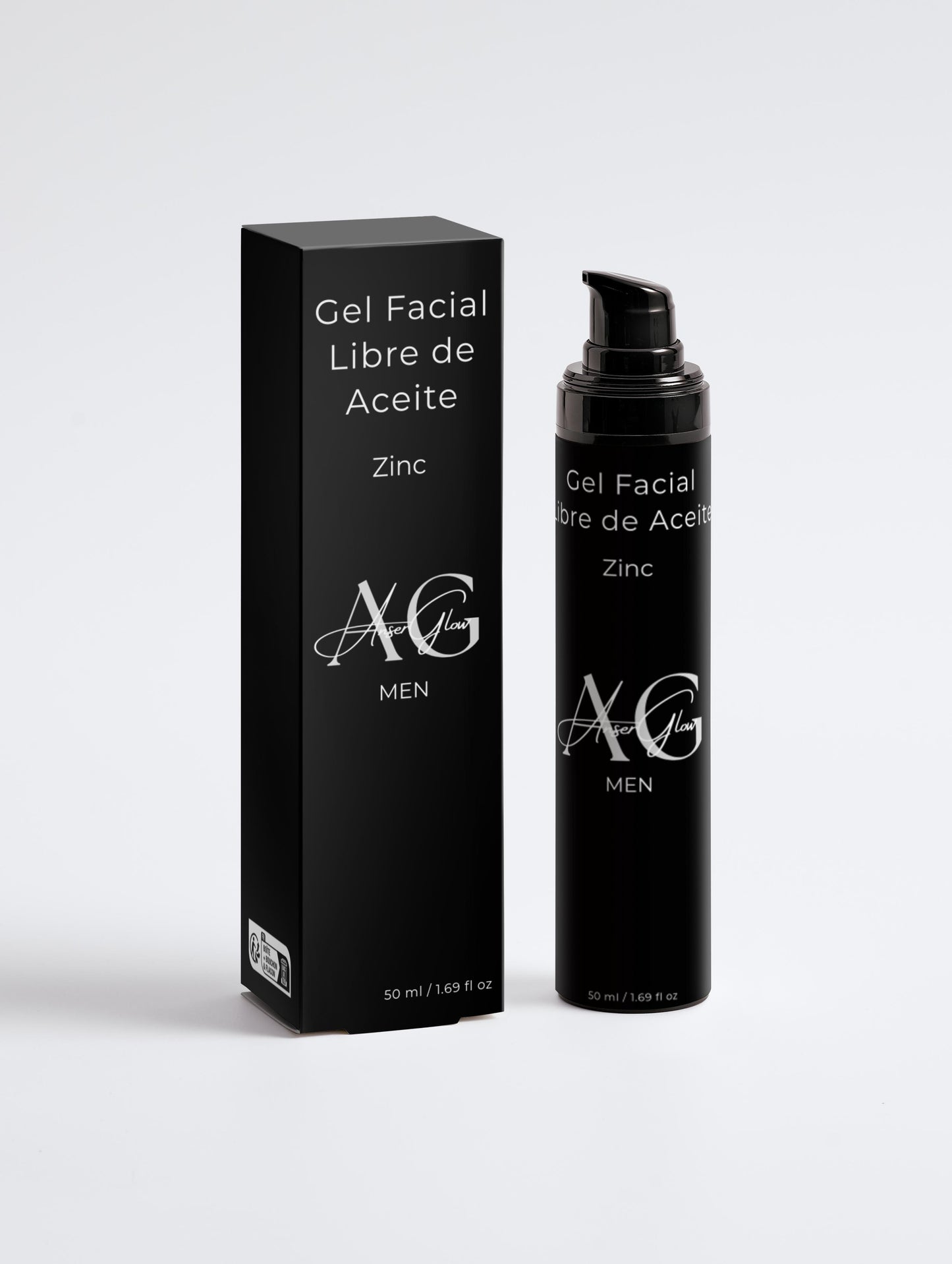 Gel Facial Libre de Aceite. Zinc. Para Hombres