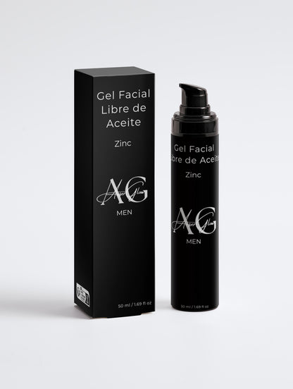Gel Facial Libre de Aceite. Zinc. Para Hombres
