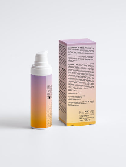 Protector Solar Facial FPS 30. Con Color. Ácido Hialurónico